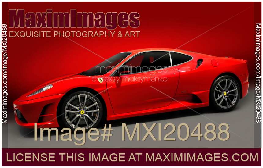 Red Ferrari F430 Scuderia sports car