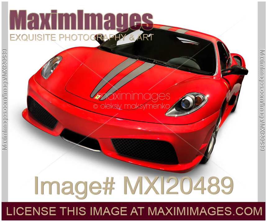 Red Ferrari F430 Scuderia sports car