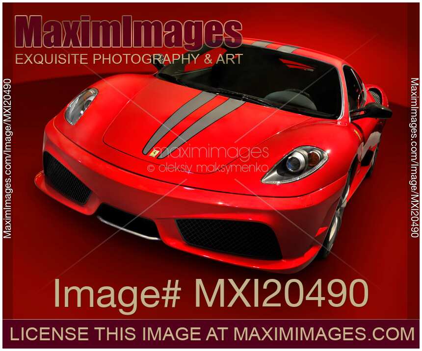 Red Ferrari F430 Scuderia super car