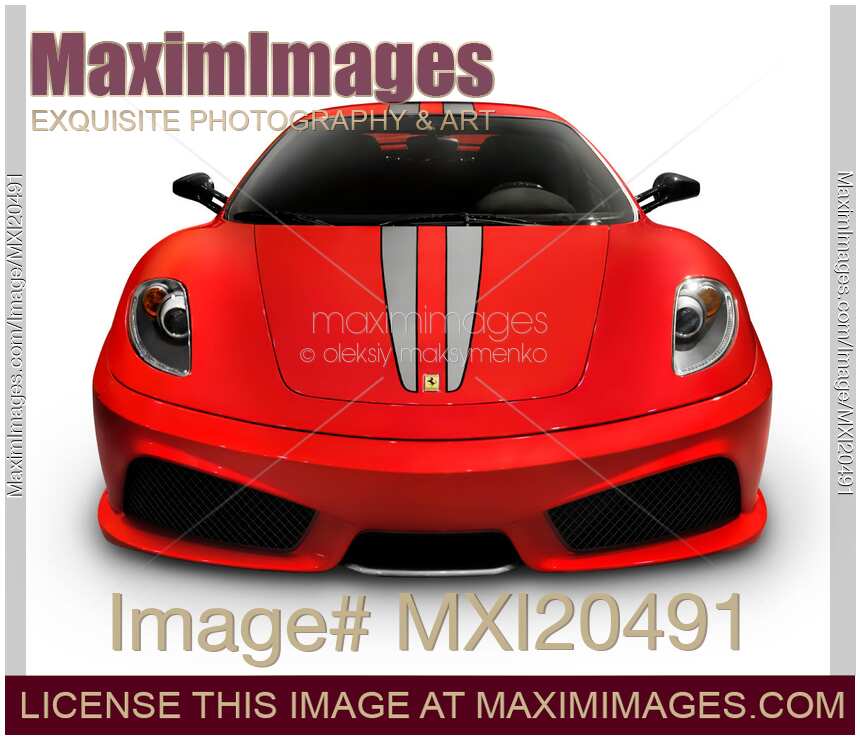 Red Ferrari F430 Scuderia super car