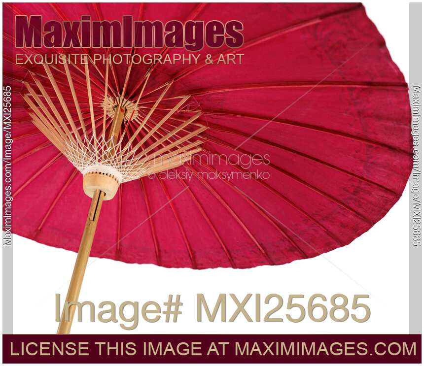 Red Japanese paper umbrella