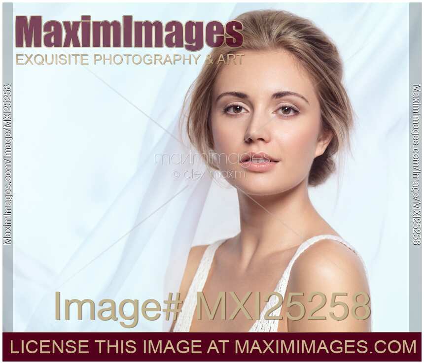 Relaxed young woman face with clean natural look
