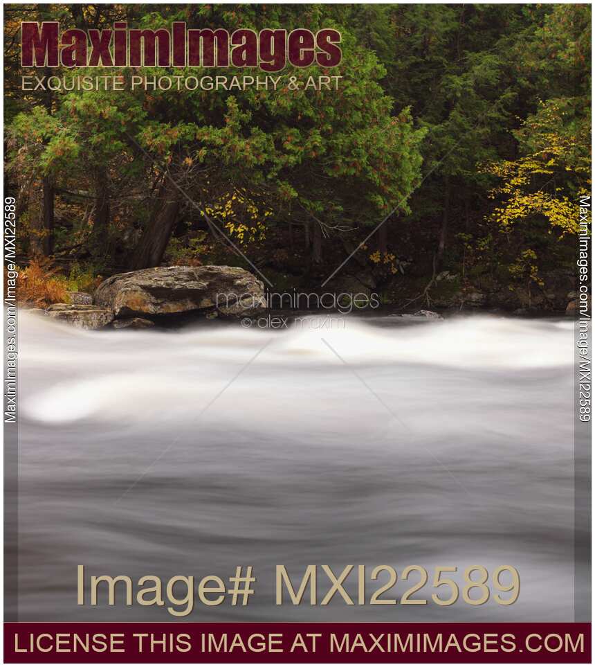 River Rapids Fall Nature Scenery