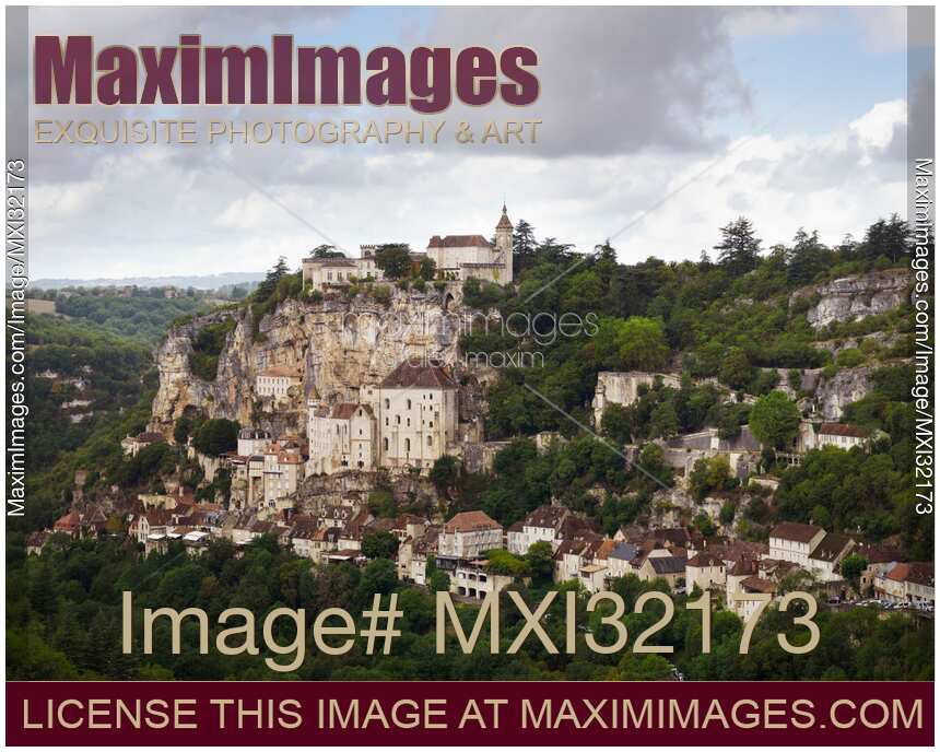 Rocamadour French clifftop village built into a rock in South of France