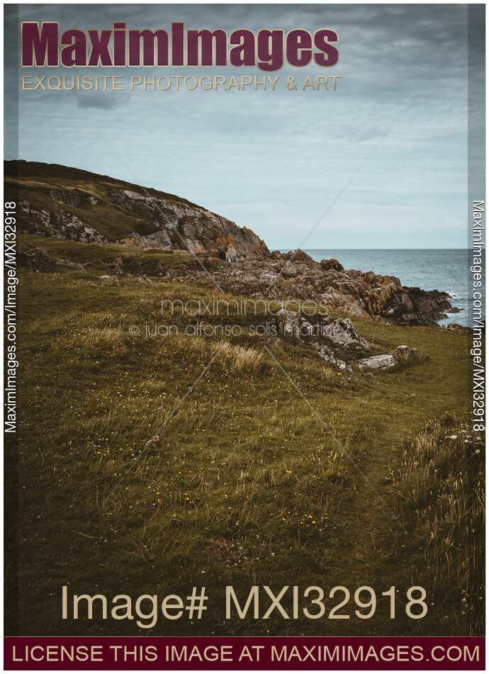 Rocky sea shore and cliffs in dramatic landscape nature scenery County Louth Ireland