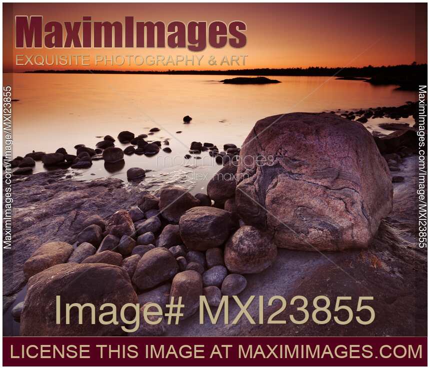 Rocky Shore at Twilight