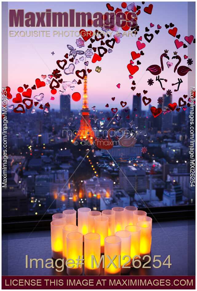 Romantic view on Tokyo tower