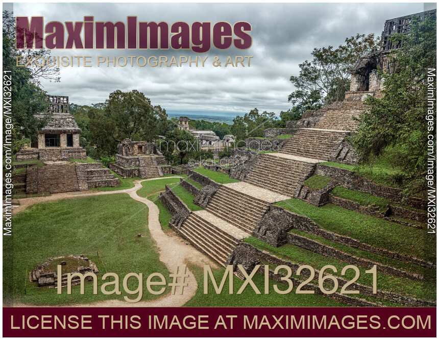 Ruins of ancient Maya city of Palenque Mexico