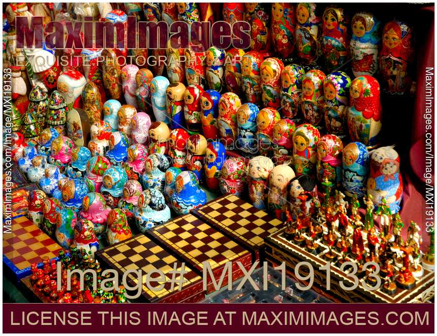 Russian souvenirs Matreshkas and other crafts