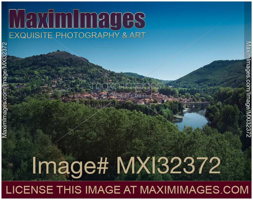 Saint-Antonin-Noble-Val a commune in South of France Medieval town landscape.