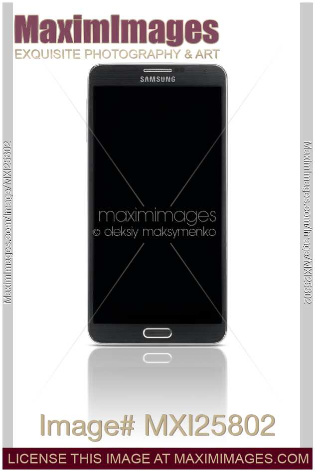 Samsung Galaxy Note III smartphone with blank screen