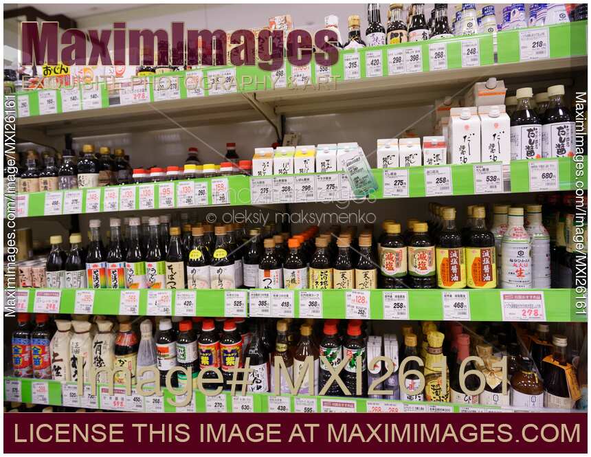 Sauces in Japanese supermarket