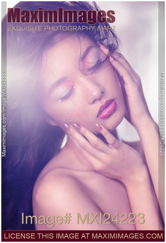 Sensual artistic beauty portrait of asian woman