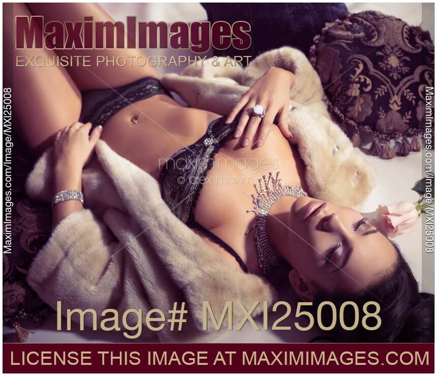 Sensual portrait of young woman in lingerie