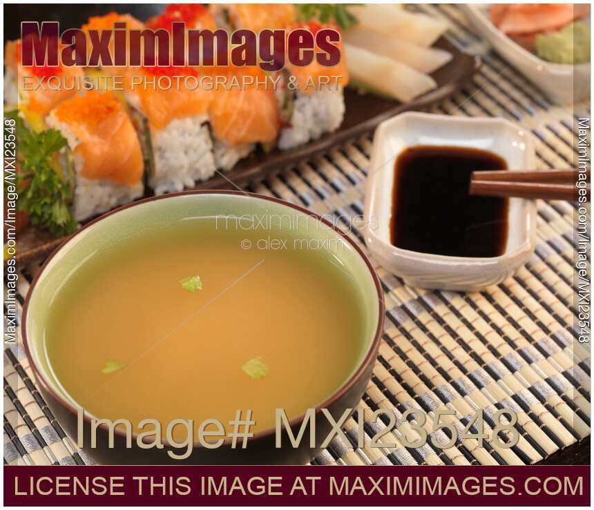 Served Sushi and Miso