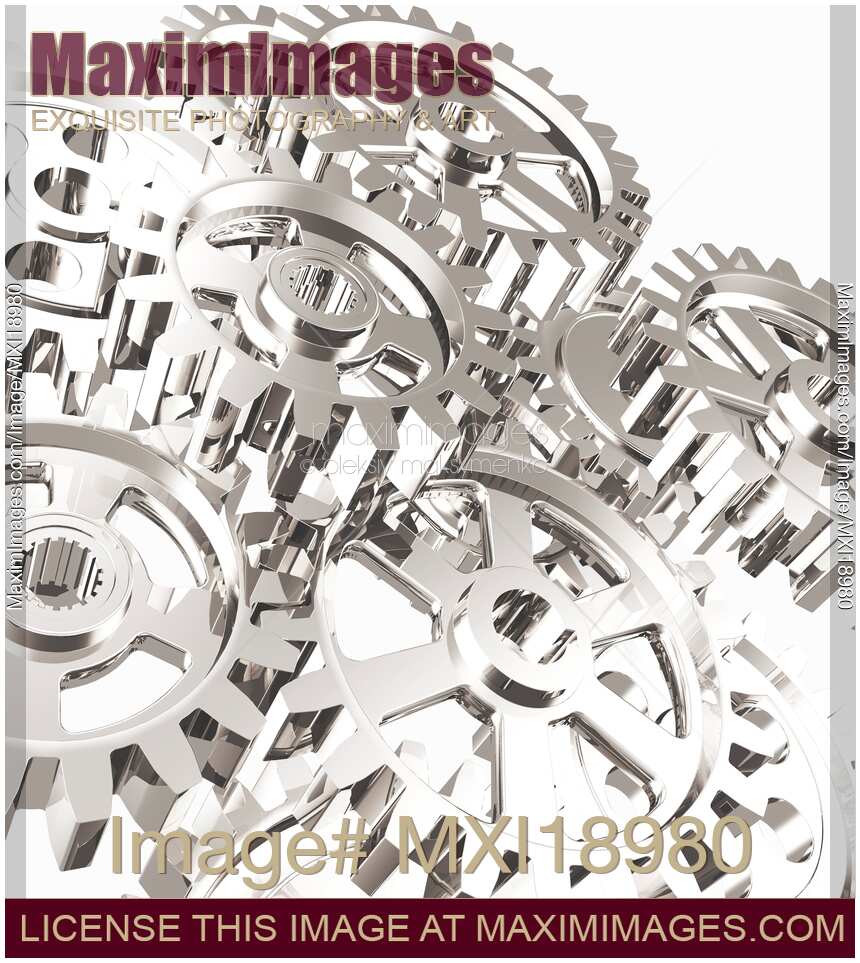 Set of Machine Gears Closeup