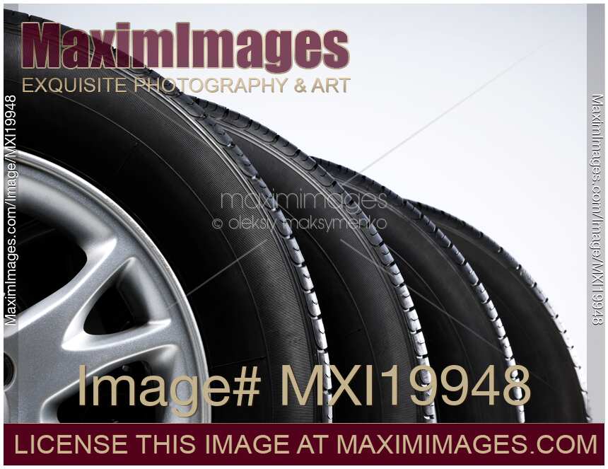 Photo of Set of Tires Stock Image MXI19948