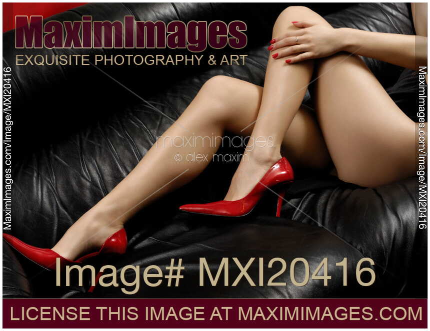 Sexy Long Legs in Red High Heels