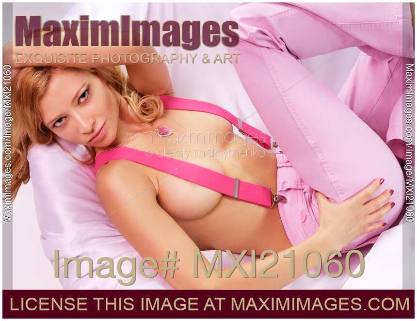 Sexy Topless Woman in a Chair