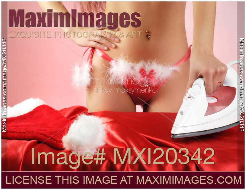 Sexy Woman Preparing for Christmas Holidays