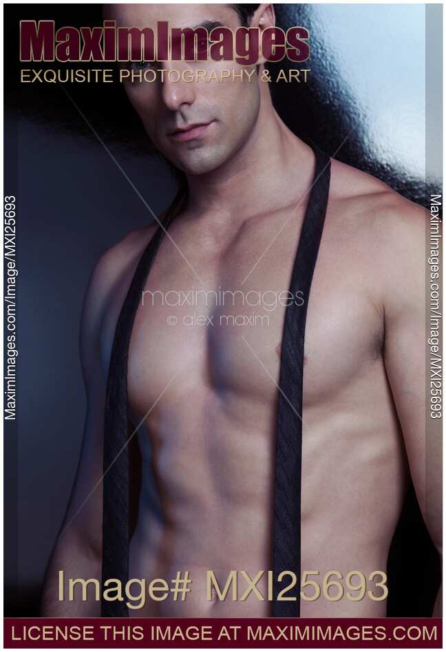 Sexy young man with necktie