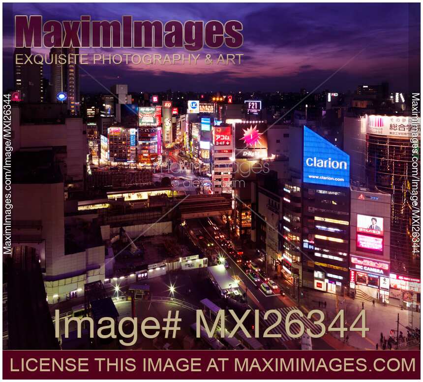 Shibuya station aerial view Tokyo