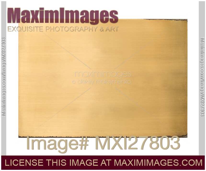 Shiny brass blank metal sign texture