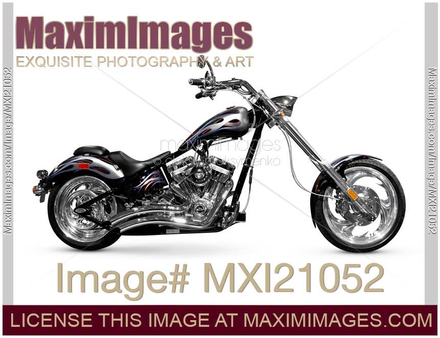 Shiny Chopper Custom Motorbike