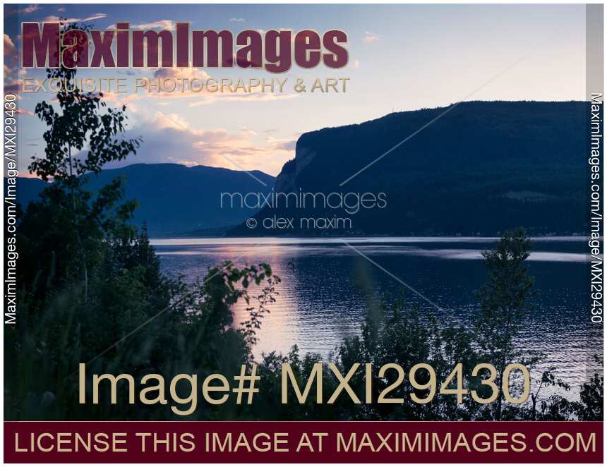 Shuswap Lake sunset landscape nature scenery BC Canada