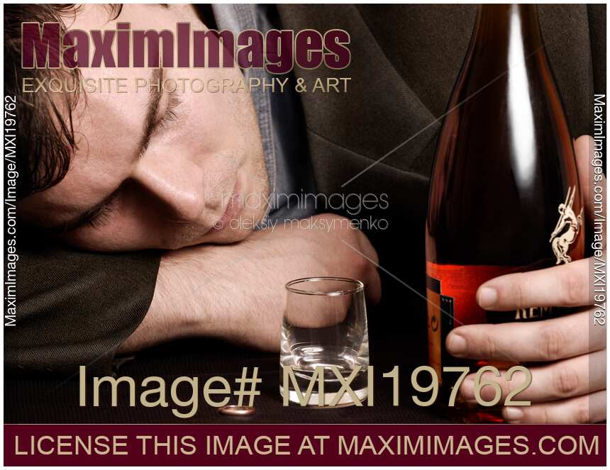 Sleeping Drunk Young Man