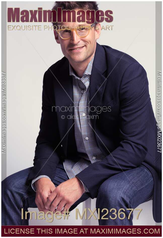 Smiling Fashionably Dressed Man