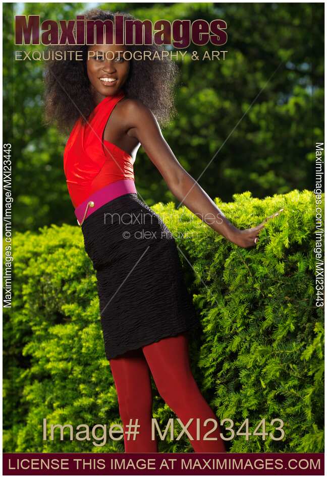 Smiling Young Woman in a park