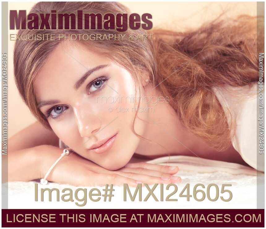 Soft natural beauty portrait of a young woman