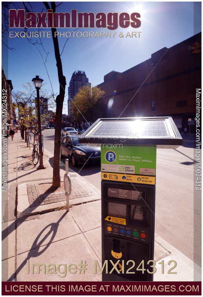 Solar powered parking meter