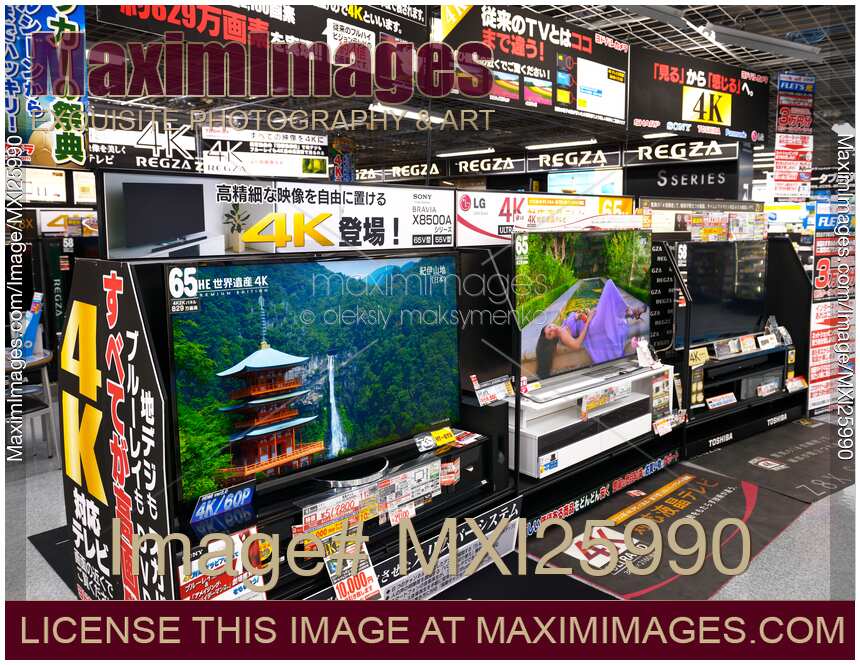 Sony 4K LCD TV at electronics store