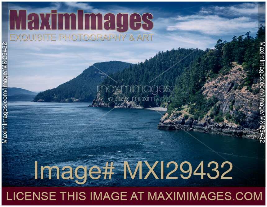 Southern Gulf Islands nature scenery near Vancouver Island of British Columbia
