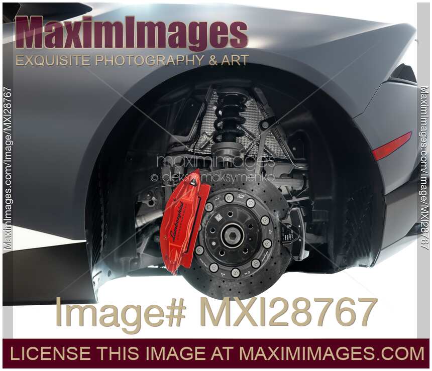 Sports car performance brakes ceramic disc and caliper