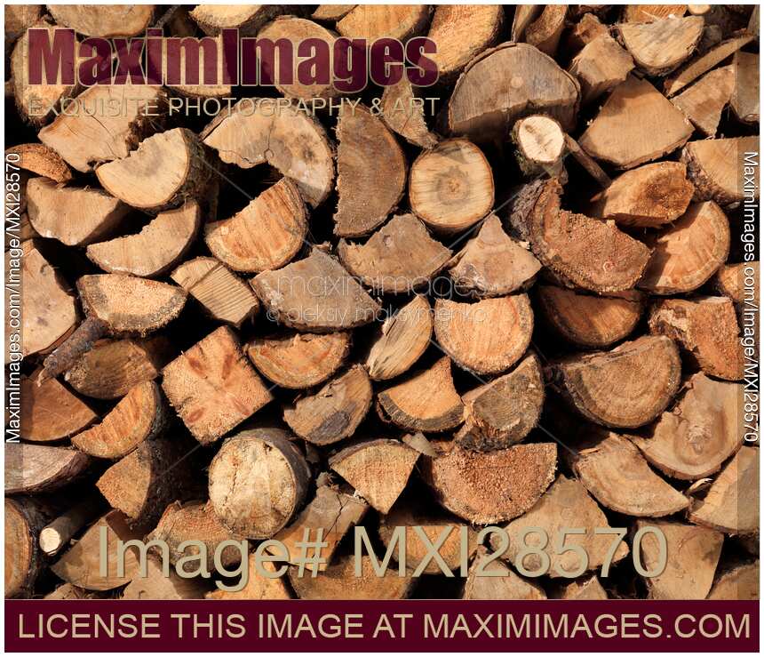 Stacked firewood background