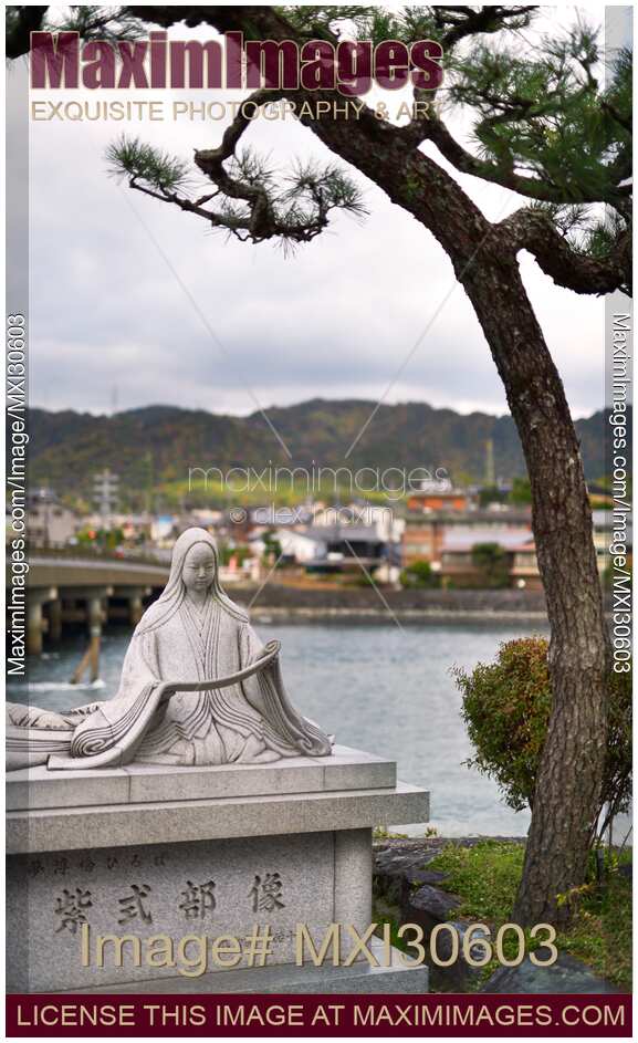 Statue of Murasaki Shikibu Japanese poet author of The Tale of Genji in Uji
