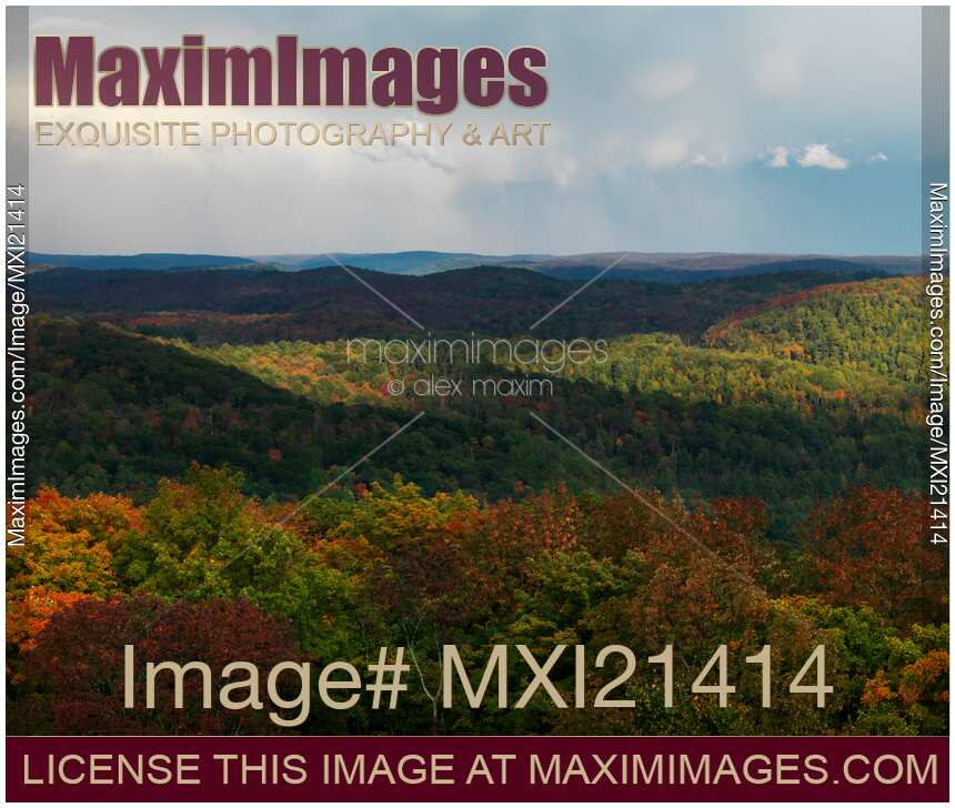Storm Clouds over Fall Nature Scenery