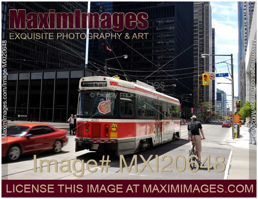 Streetcar in Toronto Downtown