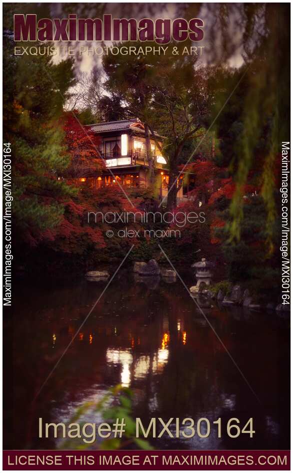Taishouromantei traditional Japanese cafe restaurant in autumn garden