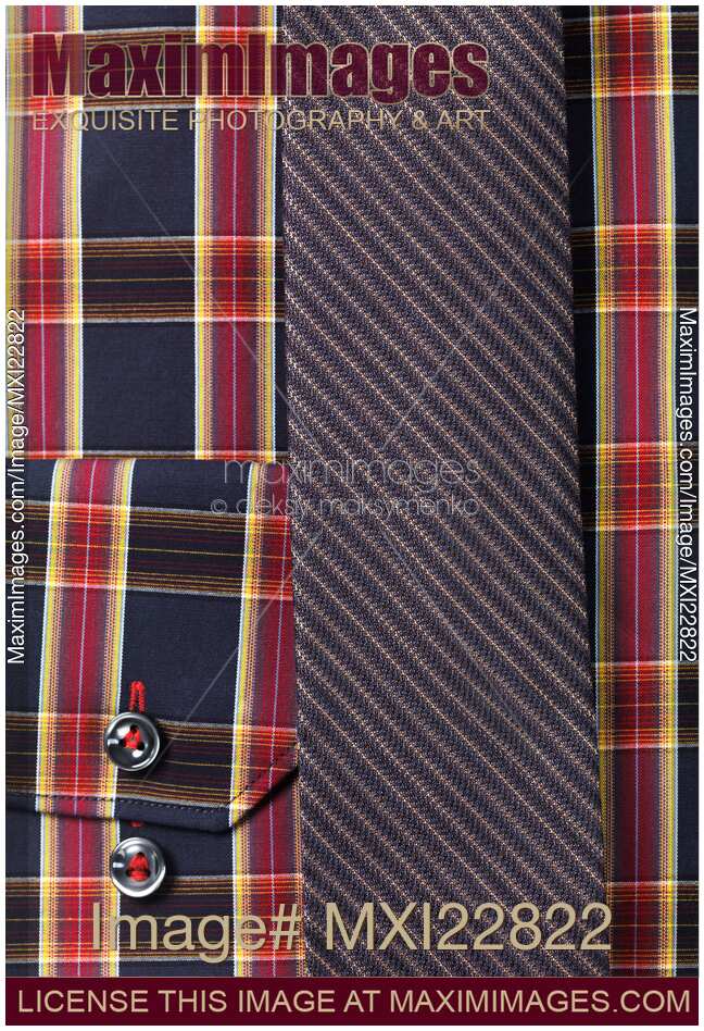 Tartan shirt with a necktie