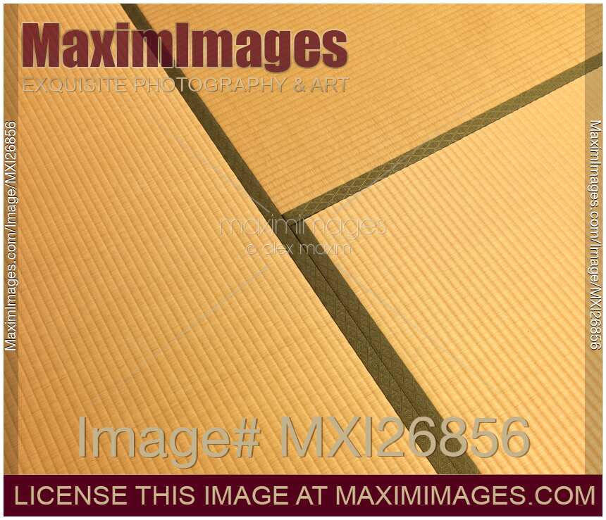 Photo of Tatami mats on the floor Stock Image MXI26856