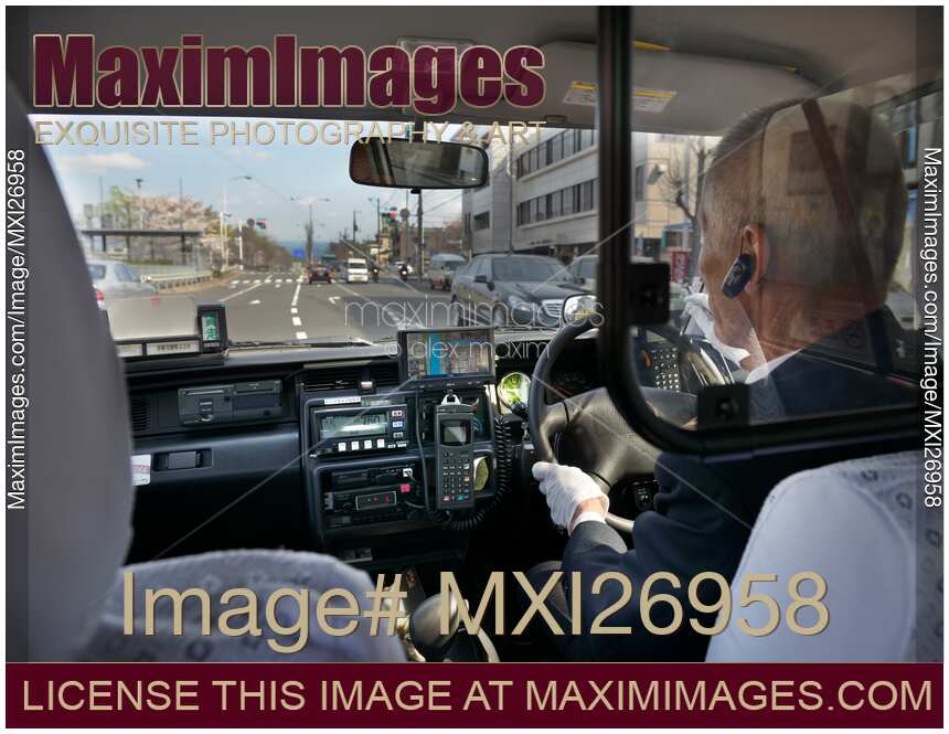 Taxi cab driver in Kyoto Japan