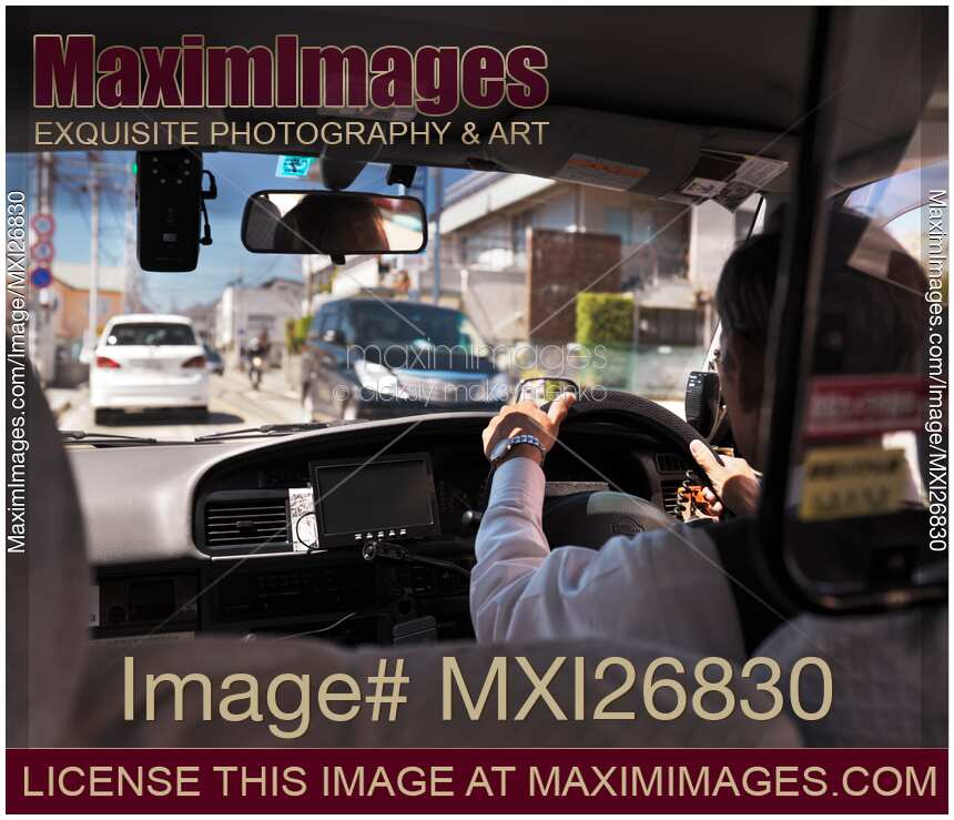 Taxi cab driver Kawaguchiko Japan