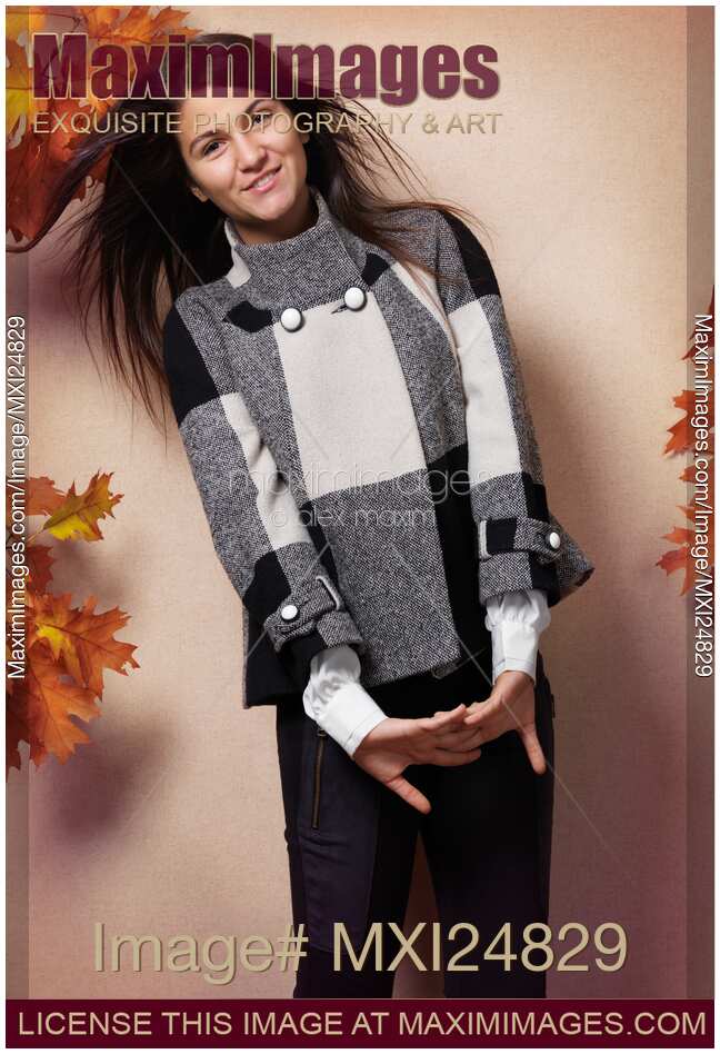 Teenage girl in a coat