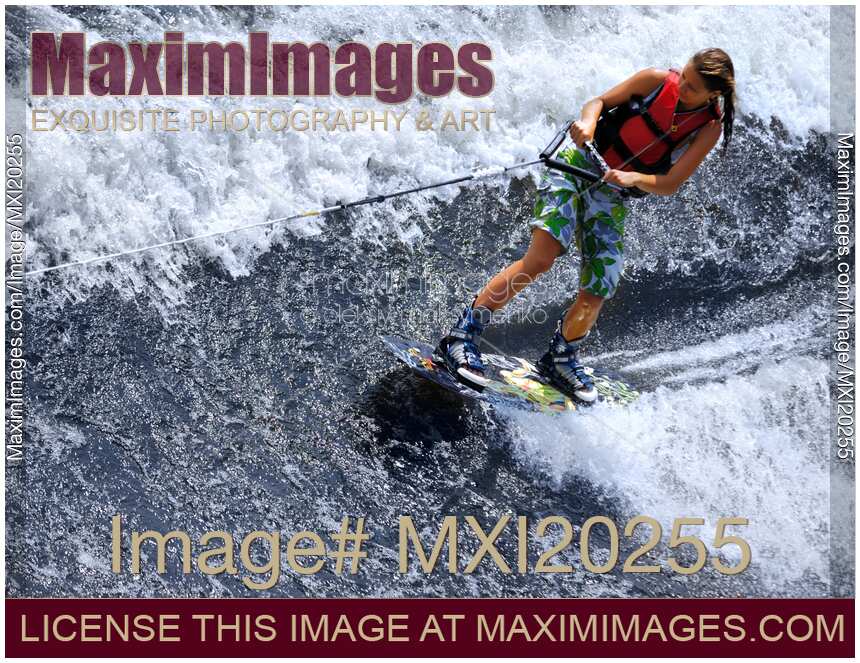 Teenage Girl Wakeboarding