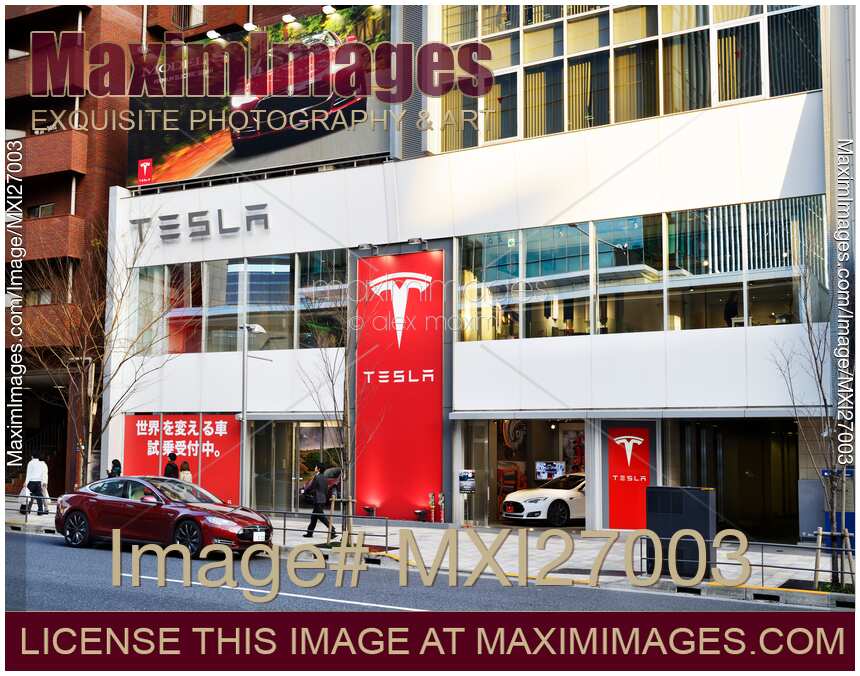 Tesla Motors showroom Tokyo Japan