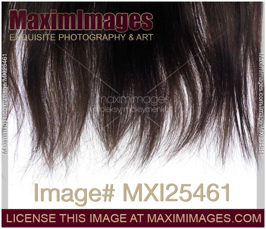 Texture of dark brown hair ends